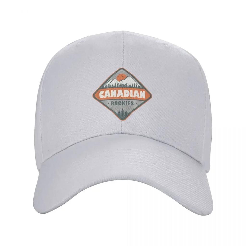 Canadian Rockies Vintage Mountain Hiking Design Baseball Cap Golf Horse Hat Women Men's