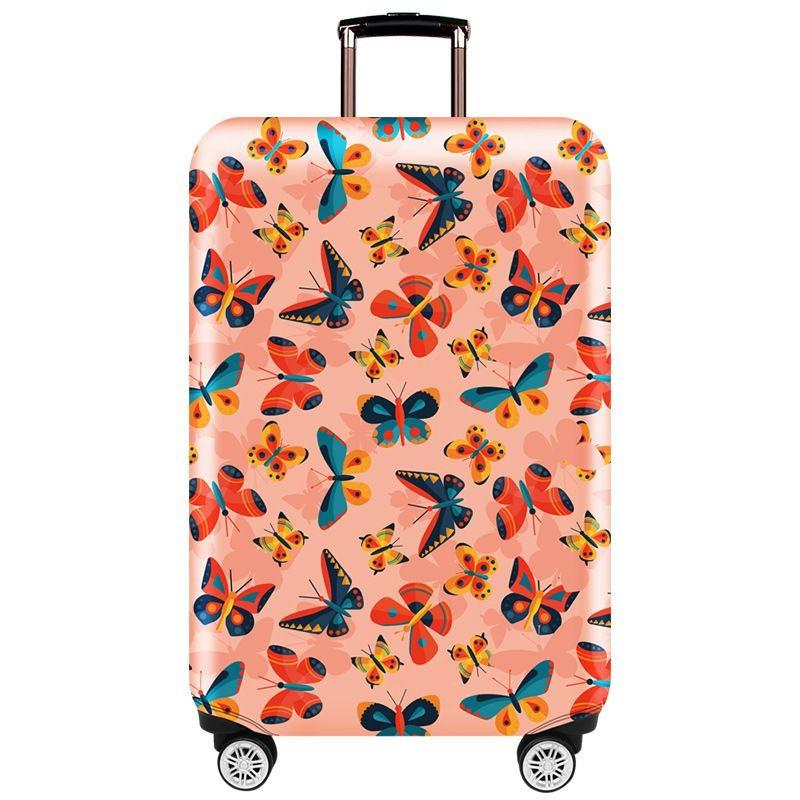 Luggage Case Thin Protective Cover Cartoon Pattern Trolley Travel Leather Box