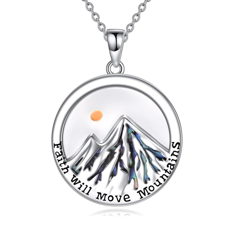 Fashionally Simple, Faith-inspired Round Hill-shaped Mustard Seed Stainless Steel Necklace серебряный
