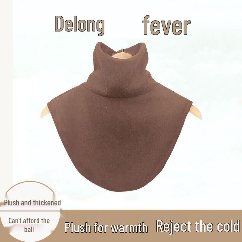 Unisex High-Neck Fleece Collar: Neck Warmer & Support for Hoodies, Autumn/Winter Wear