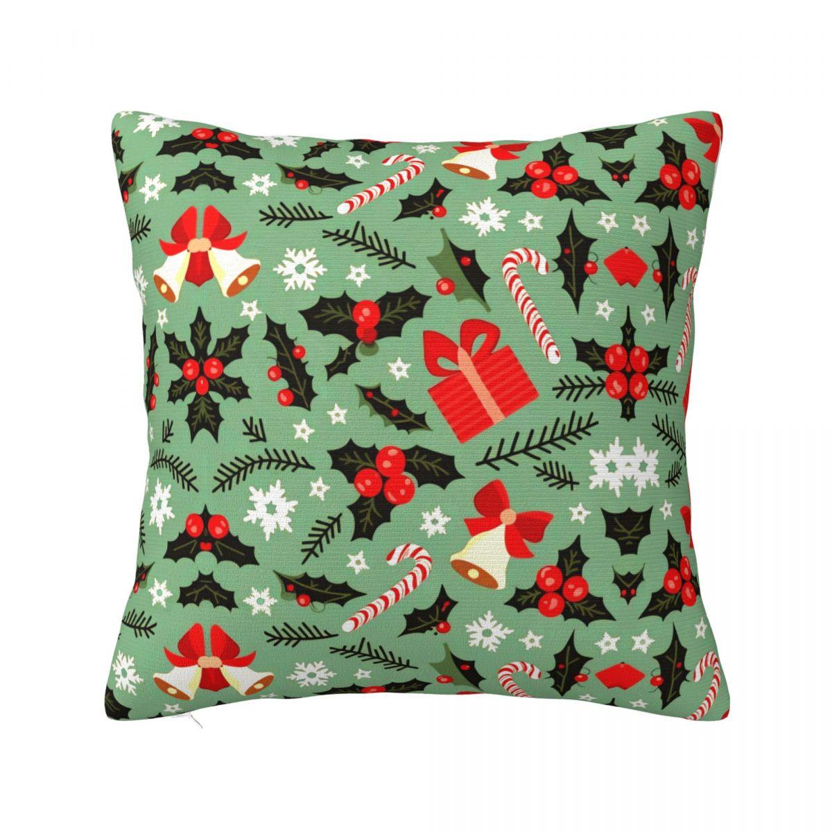 

Pillow Cover Plaid & Holiday Christmas Design Cushion Cover Vintage Pillow Case For Chair Sofa Home Decoration Pillowcases 12x12Inch