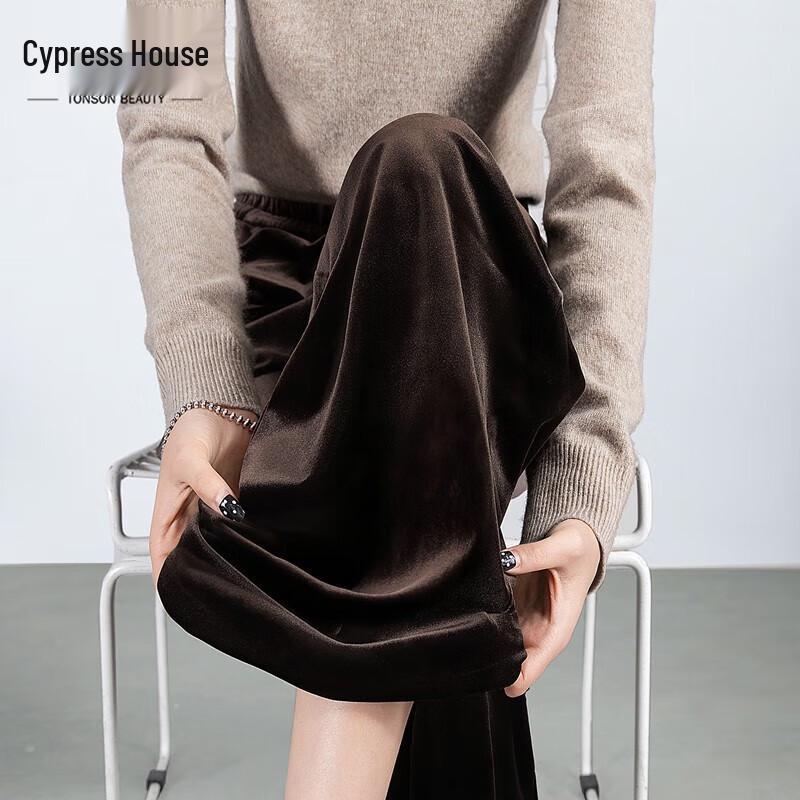 

Women s Elastic Waist High-Waist Wide-Leg Casual Pants L