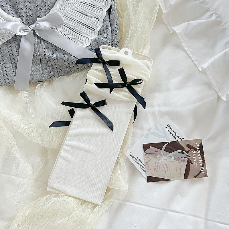 Knee Socks Children'S Summer Thin Mesh Socks Sweet Bow Lolita Socks Pure Wind Calf Stack Socks