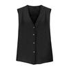 Women's Fashionable Sleeveless Solid Color V Neck  Casual Loose Vest Top
