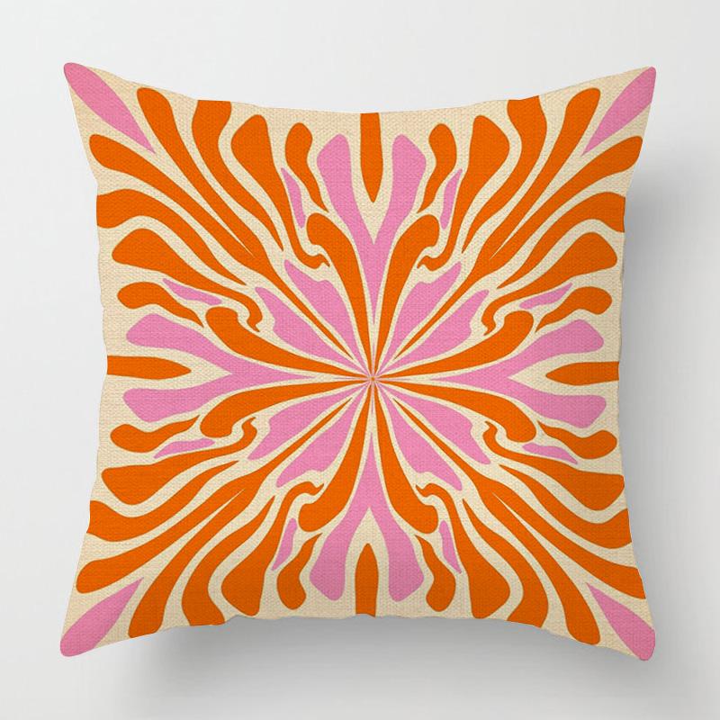 Home Decor Vibrant Retro Pattern Digital Print Pillow Covers Pattern Cushion Cover Suitable For Sofa Bedroom Car Pillow Cover