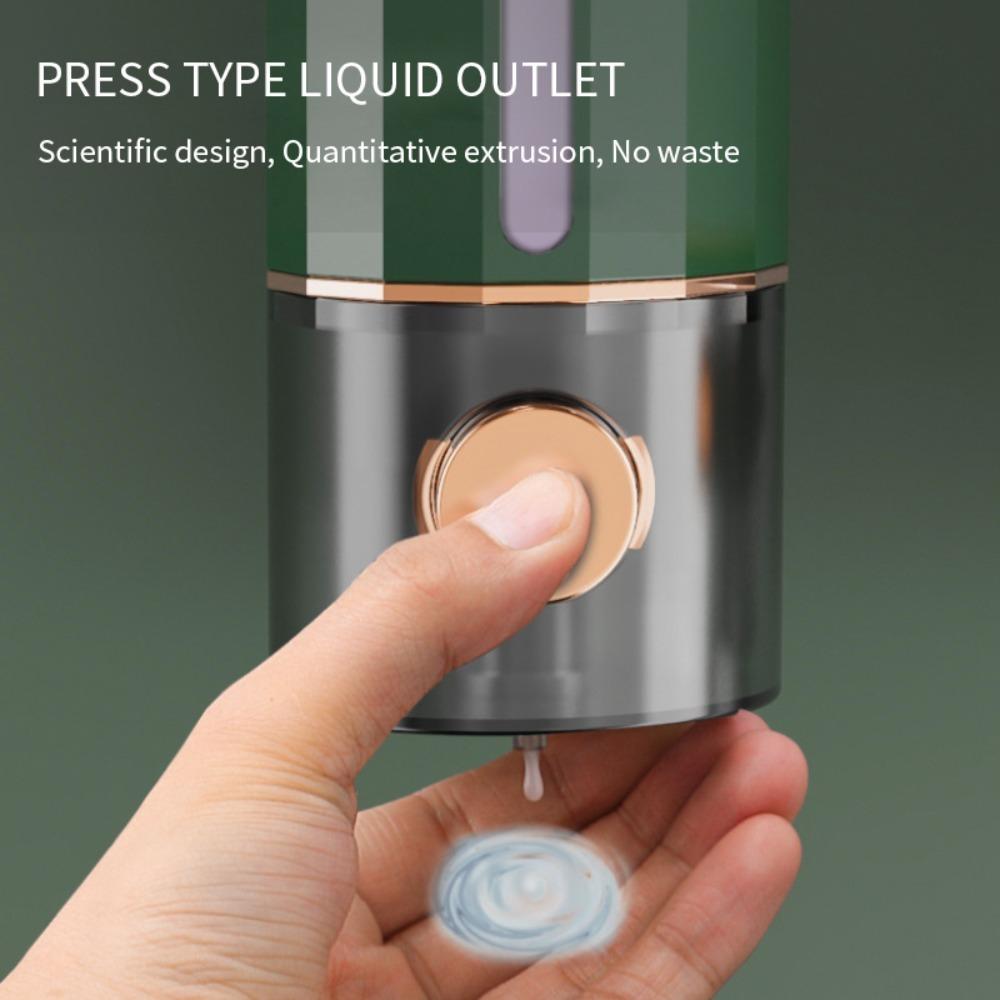 New Plastic Manual Soap Dispenser White Green Wall-mounted Shampoo Gel Dispenser Liquid Soap Container Bathroom