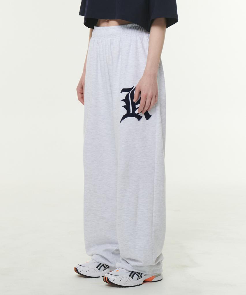 TAKEASY Women'S R Logo Wide Pants (White Melange)