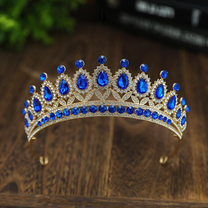 Baroque Retro Black Luxury Crown Bridal Tiara Wedding Dress Birthday Queen Crown Cake Crown