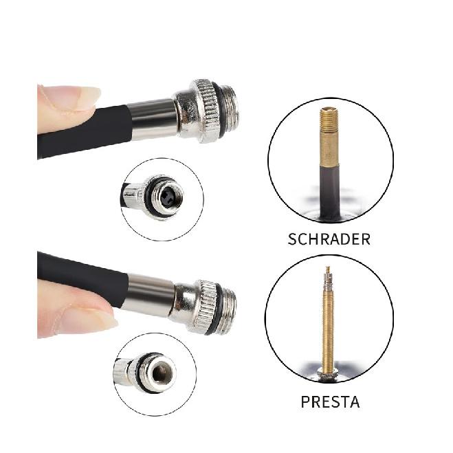 WEST BIKING 100Psi Mini Fahrradpumpe Aluminiumlegierung Fahrrad Hand Luftpumpe Reifenfüller Schrader Presta Ventil MTB Rennrad Pumpe