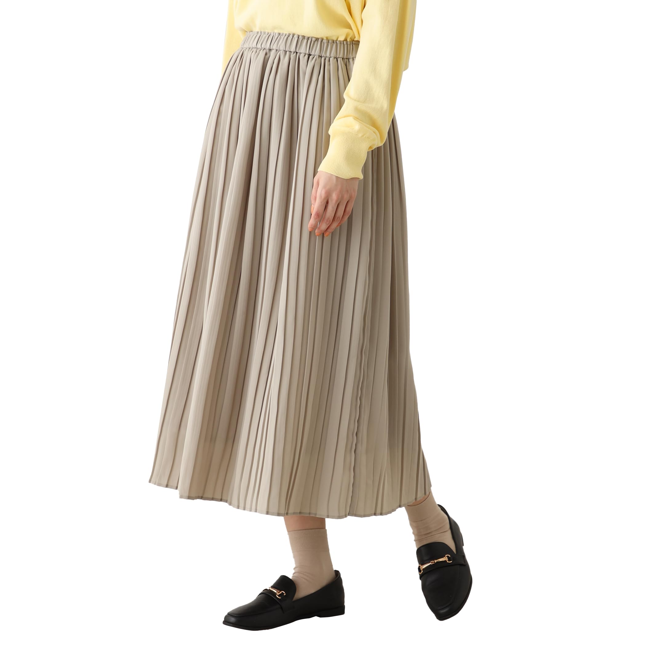 

Afternoon Tea Living Skirt JC32 Easy Pleated Skirt, Size M, Beige