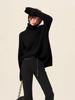 Women's Red Retro High Neck Wool Sweater - Festive, Loose, Thickened, Age-Reducing Cashmere Design