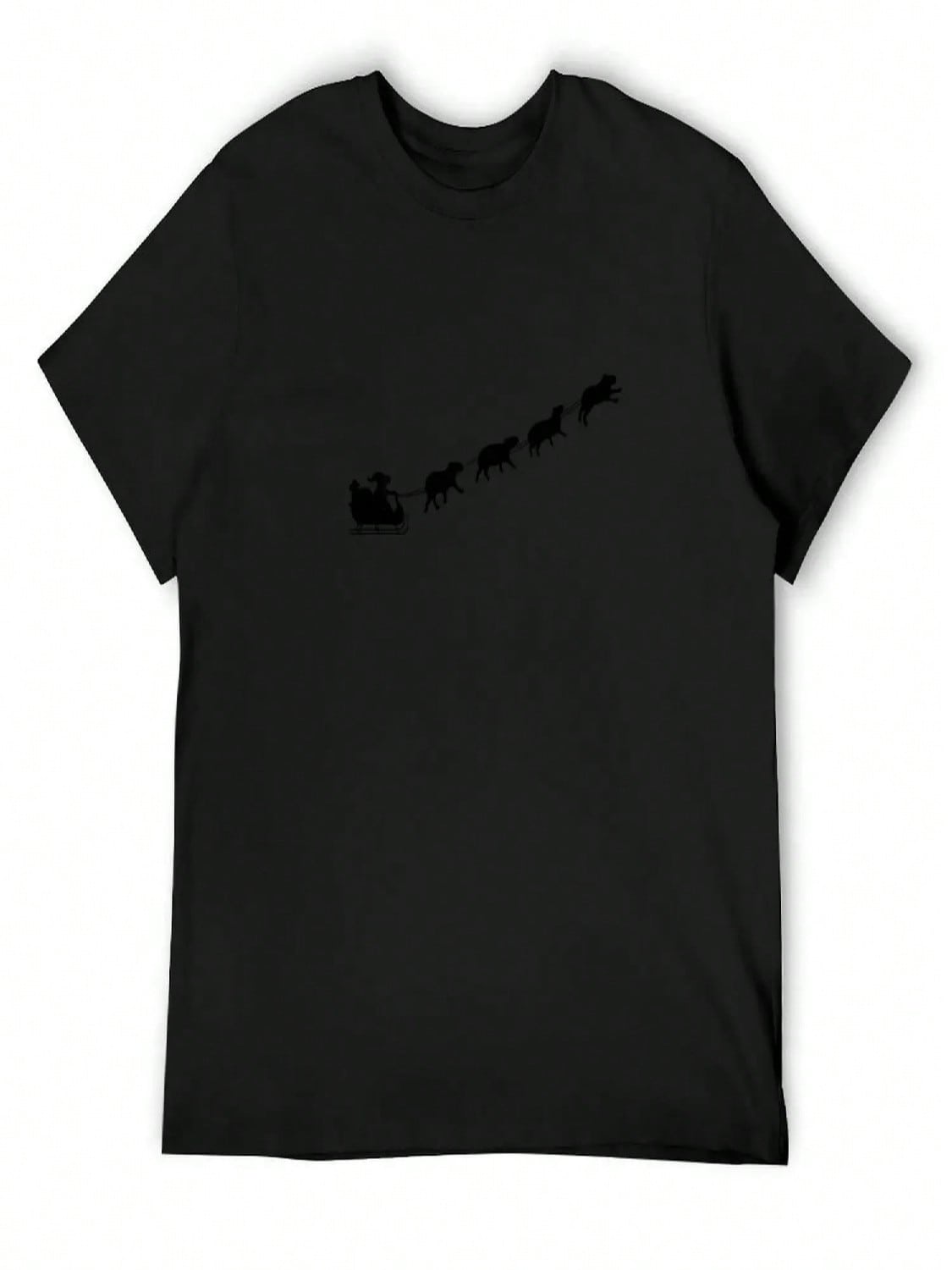 Capybara Christmas Sleigh T-Shirt Anime Tshirt Funny Gifts Customizeds Plain White T Shirts unisex S разноцветный