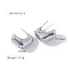 Geometric Zircon Retro Women's 18K Titanium Steel Earrings 2024