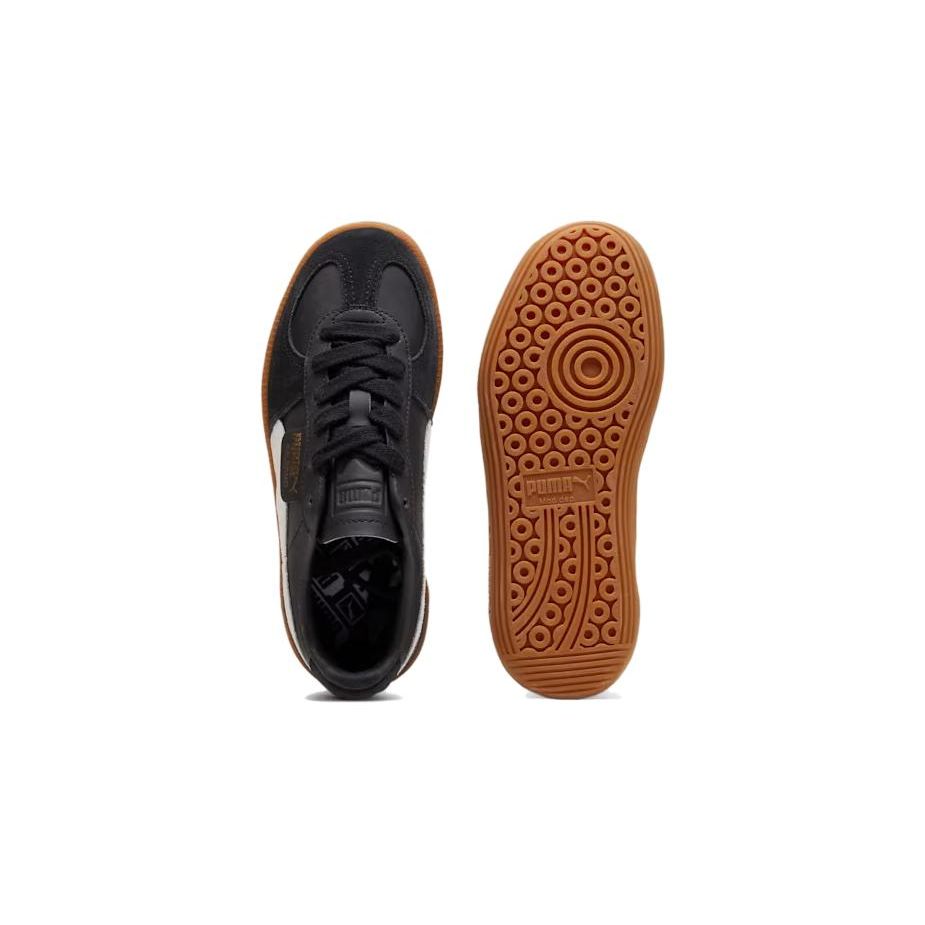 Puma Palermo Leather Big Kid Black Feather Grey Gum Kids Sneakers 397275-03
