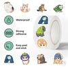 500Pcs/Roll Ink Art Funny Cat Kids Rewards Stickers - DIY Scrapbooks Album Decor Sealing Label Decals
