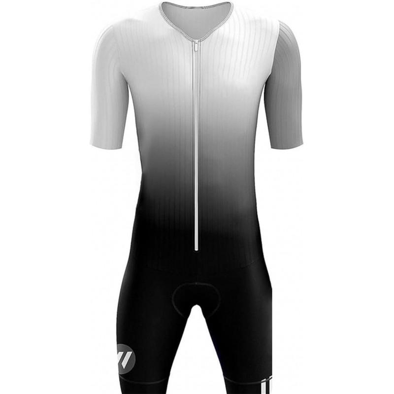 Herren Cycling Skin Suit Rennrad Zeitfahren Leistung Sommer Schnelltrocknend Kompressionspassform