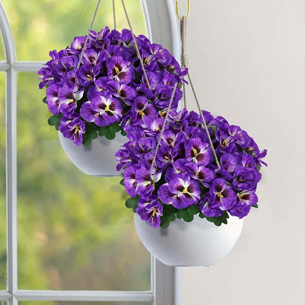 10pcs Artificial Triangular Pansies - Vibrant Mixed Colors Outdoor/Indoor Realistic  artificial flowers - Festive Flower decor