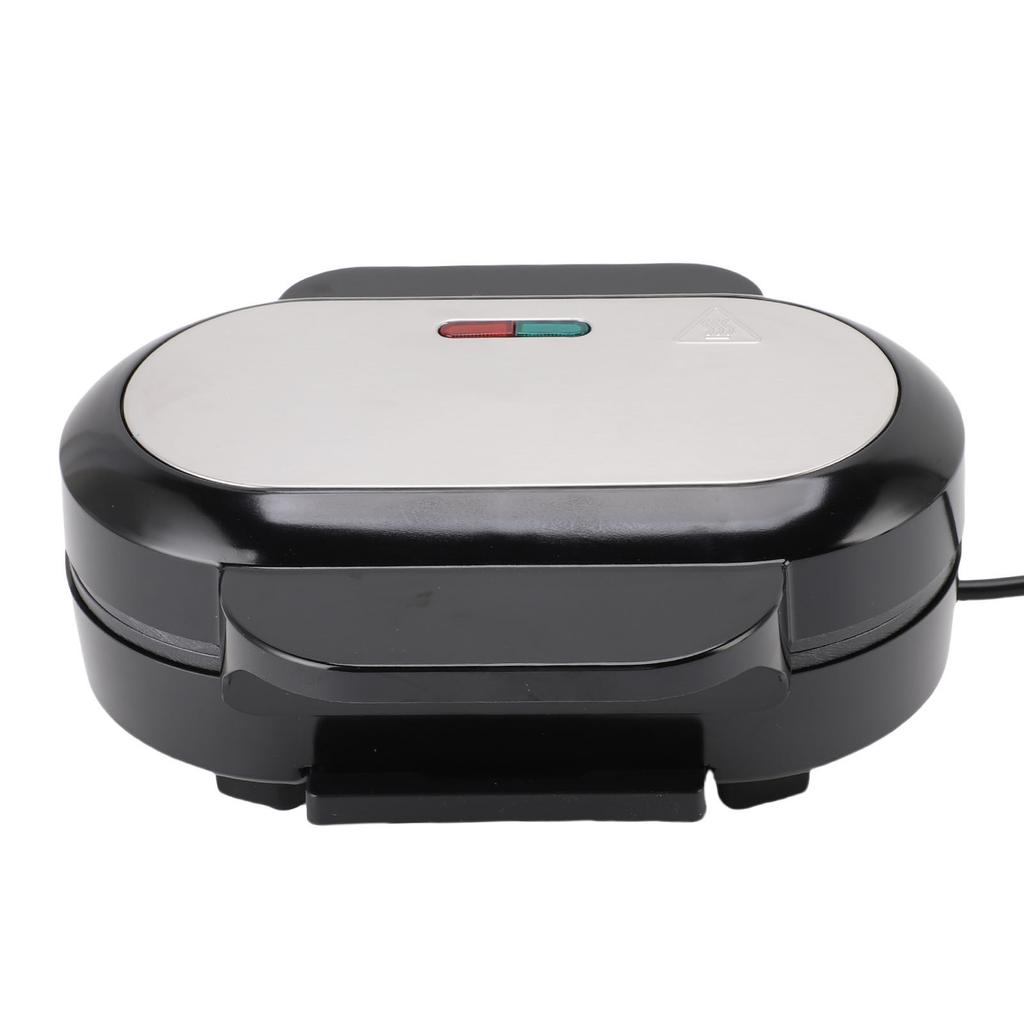 Dual Breakfast Sandwich Maker Fast Cooking Non Stick Egg Burger Machine for Home Use Silver Black