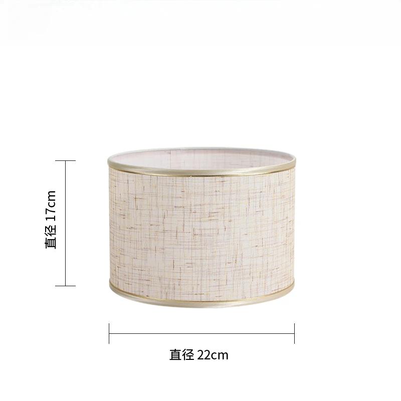 Nordic Cloth Metal Lamp Shade Home Decoration E27 Linen Fabric Metal Desk Lamp Cloth Lampshade 14/22/25cm Height