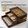 Walnut Jewelry Box With Multiple Compartments For Earrings Necklaces And Rings Gift For Women