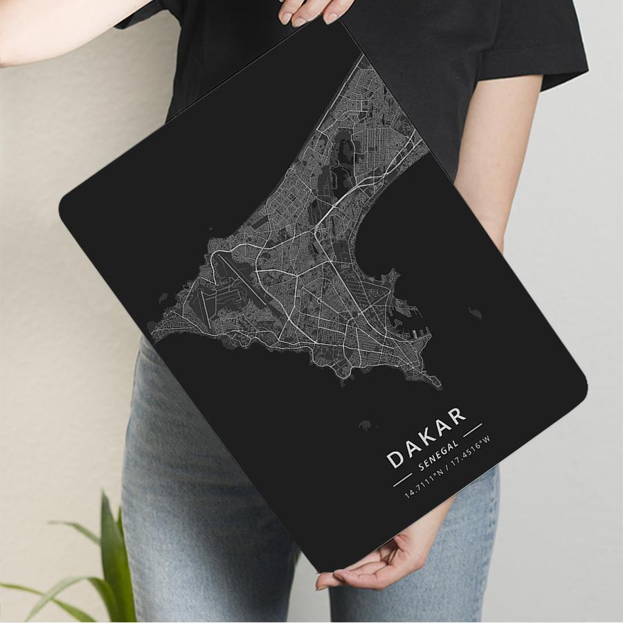 Dakar Senegal City Map Metal Wall Art Modern Minimalist Home Decor Living Room Study Room Background Hanging Decoration