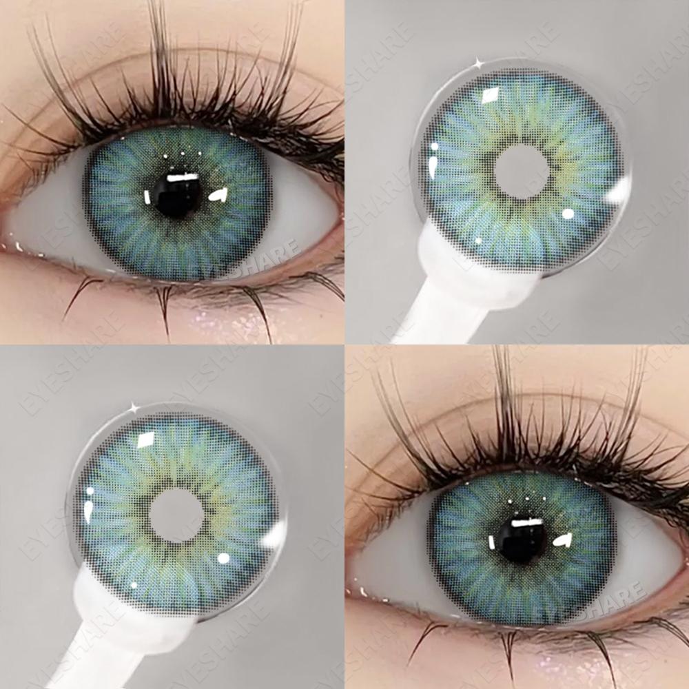 EYESHARE 1 Pair Natural Color Contact Lenses Sweet Big Eyes Brown Gray Yearly Easy To Wear