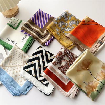 Fashion Decoration Scarf Hairband Tie Hair 70 Small Square Scarf Silk Scarf Women'S Spring And Autumn Versatile Small Scarf Professional Scarf