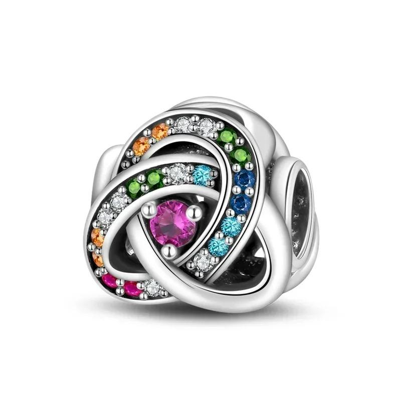 Colored Clasp Charms Shiny Pave Zircon Clip Charmsbeads Stopper Fitcopper Original Bracelet Women Gift Jewelry Making