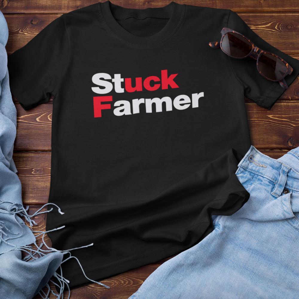 Stuck Farmer T-SHIRT (F%ck Starmer Labour Tory Conservative anti pro farmers tax Unisex T-Shirt S