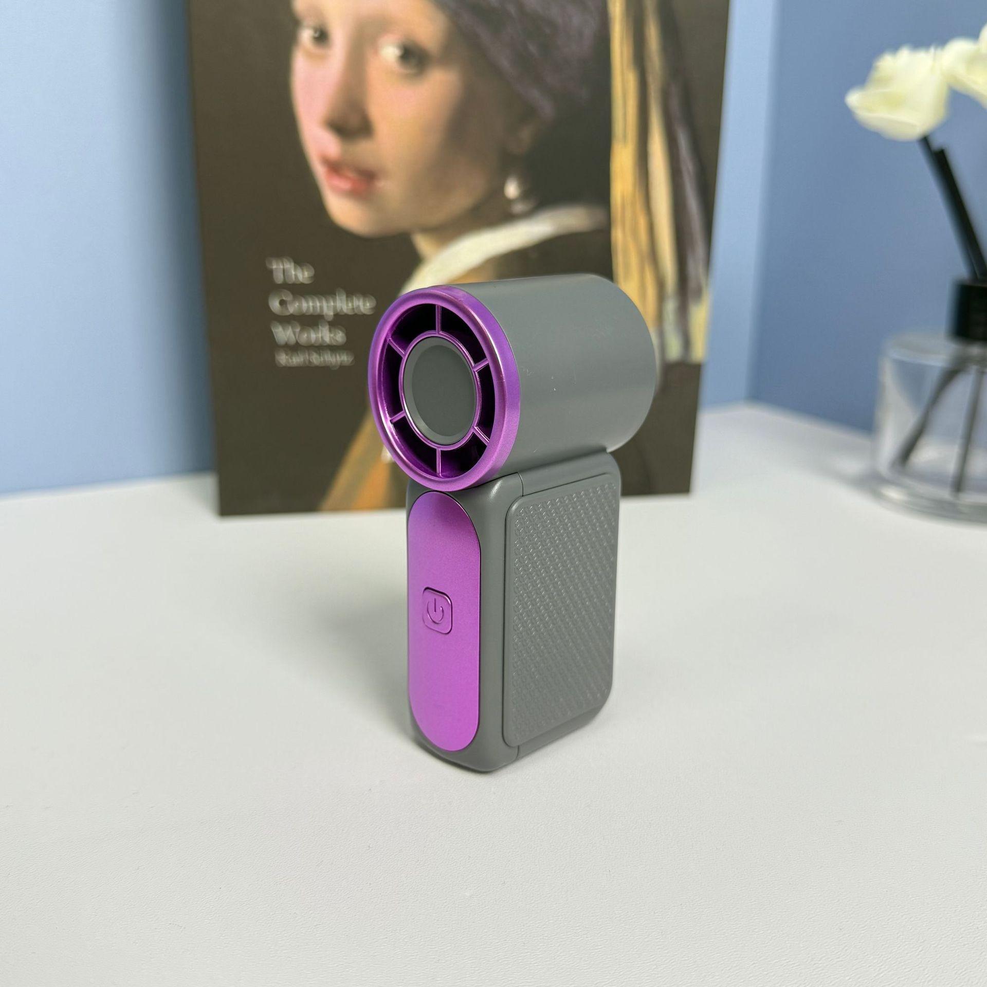 JF157 Mini High-Speed Handheld USB Charging Fan with Digital Display 73x41x125mm