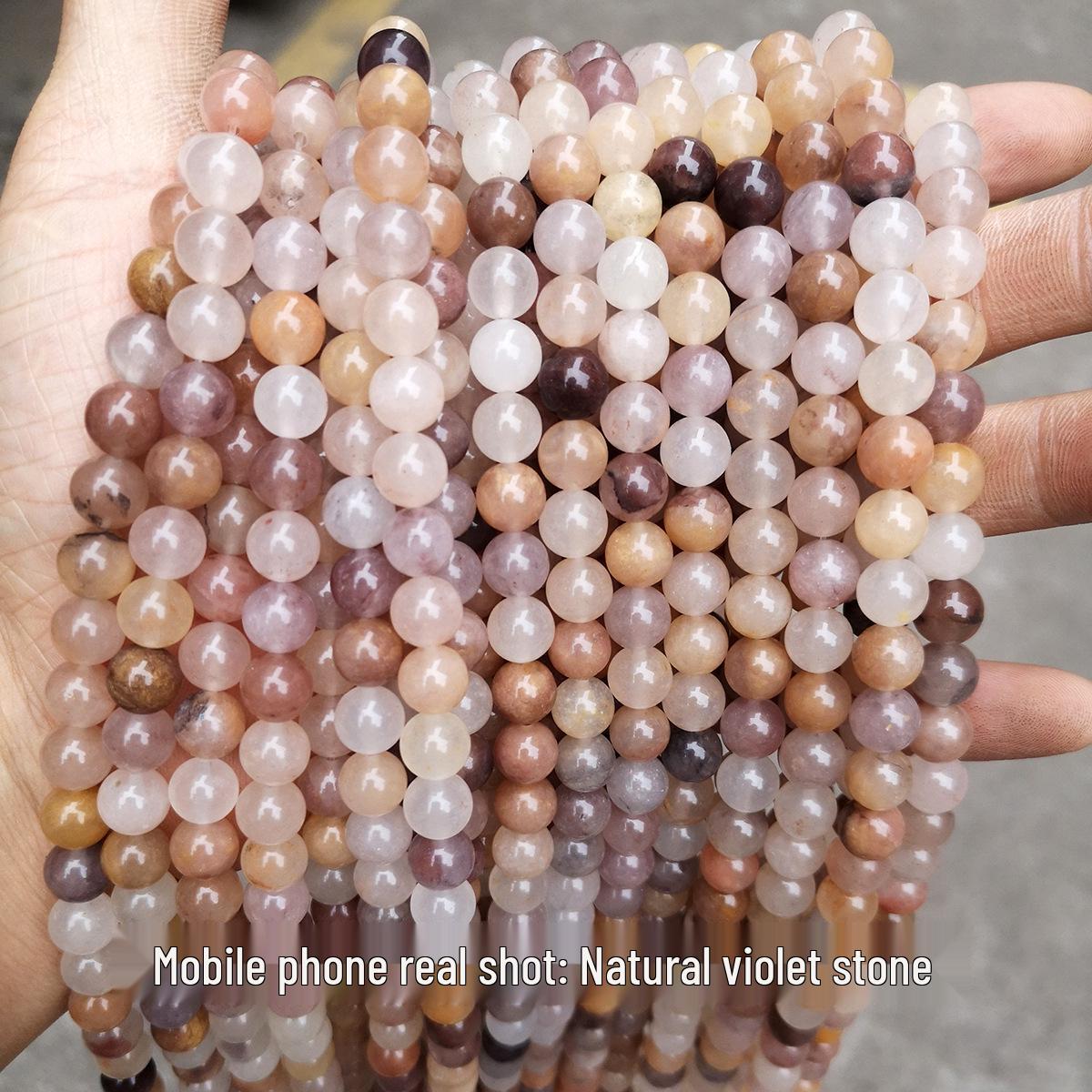 

Jingde Jewelry Натуральный фиолетовый камень круглые бусины для изготовления браслетов и аксессуаров своими руками 6mm Approx. 60 pcs