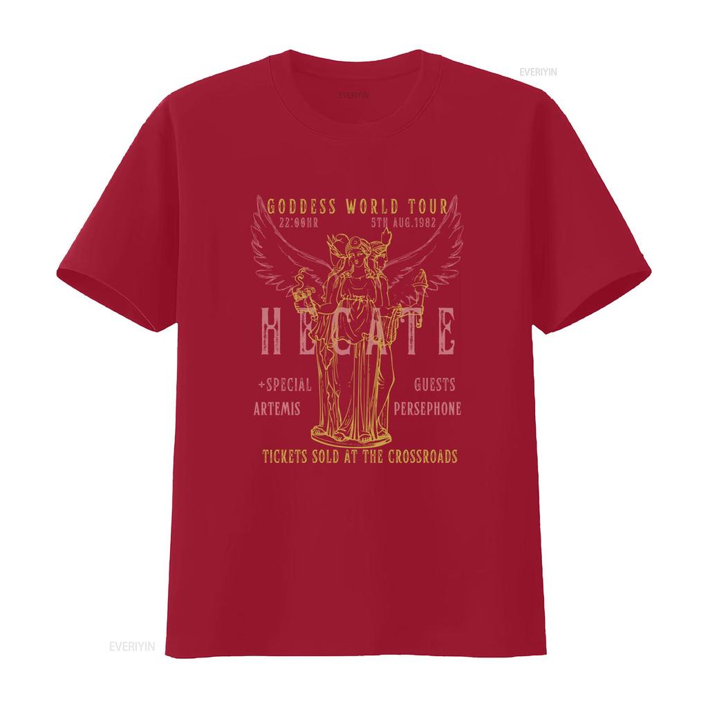 Hecate Distressed Band T Shirt Greek Mythology Triple Goddess World Tour 1982 S 4XL vintage Washed designer clothes Soft homme