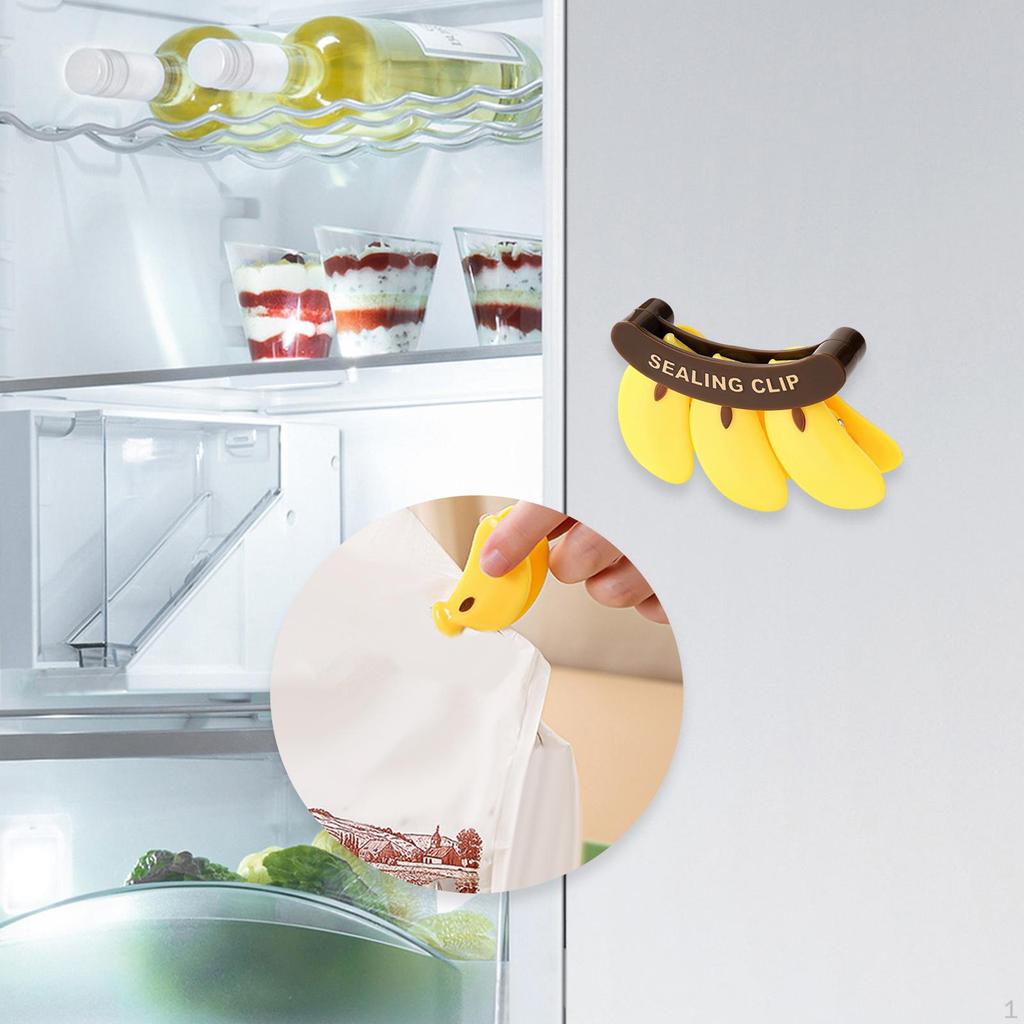 Food Bag Clips Chip Unique Kitchen Gadget Portable Sealing Clip Refrigerator Stickers