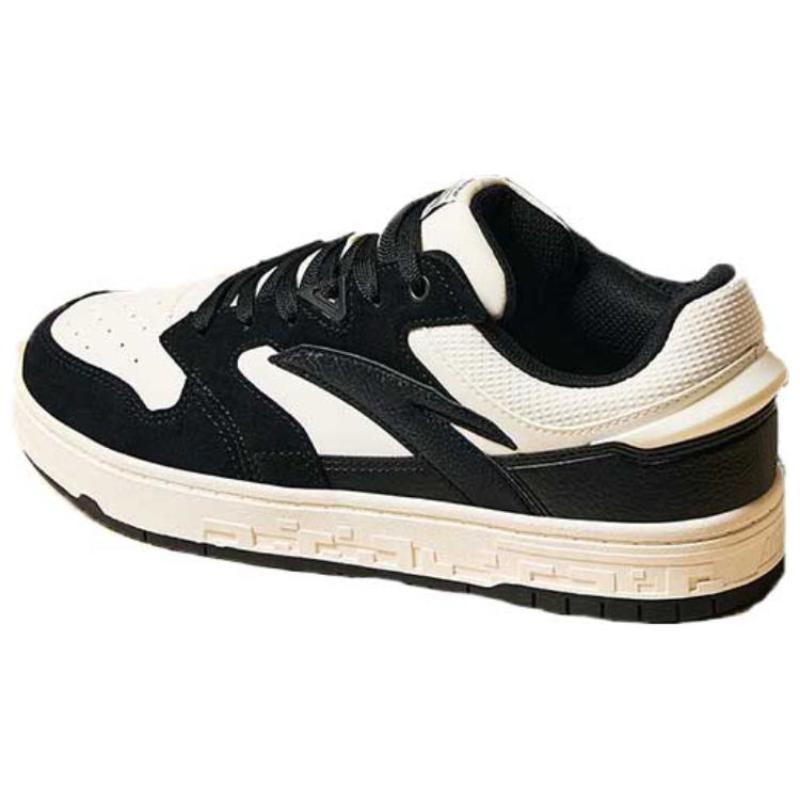 Anta Anti-Slip Wear-Resistant Skateboard Shoes Men's Black White Sneakers 112418051-2