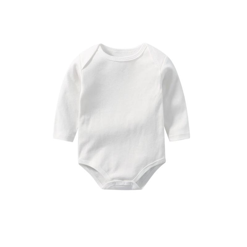 

Боди с длинным рукавом для малышей 100% хлопок однотонного белого цвета ромперы для новорожденных мальчиков и девочек детский комбинезон 0-24 месяца 6M белый
