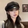 Windproof Painter Octagonal Cap Cotton Panama Cap Retro Beret Hat  Autumn Winter