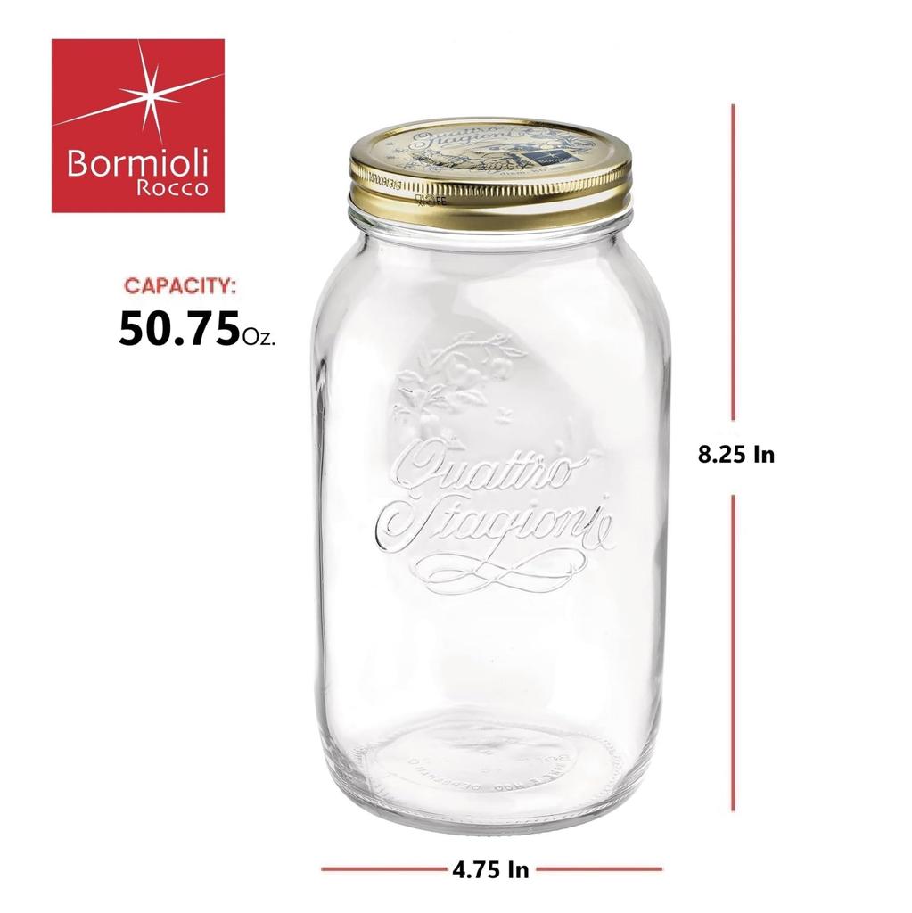 Bormioli rocco Quattro Stazione Jar RBR7905 1.5L 3.59920(00237)