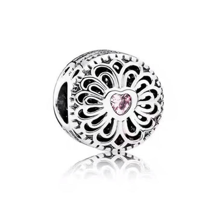 Original Pink Charm Fit Original Bracelet Camera Family Tree&Heart Cupcake Crown Cherry Blossoms Beads Diy Jewelry Gift