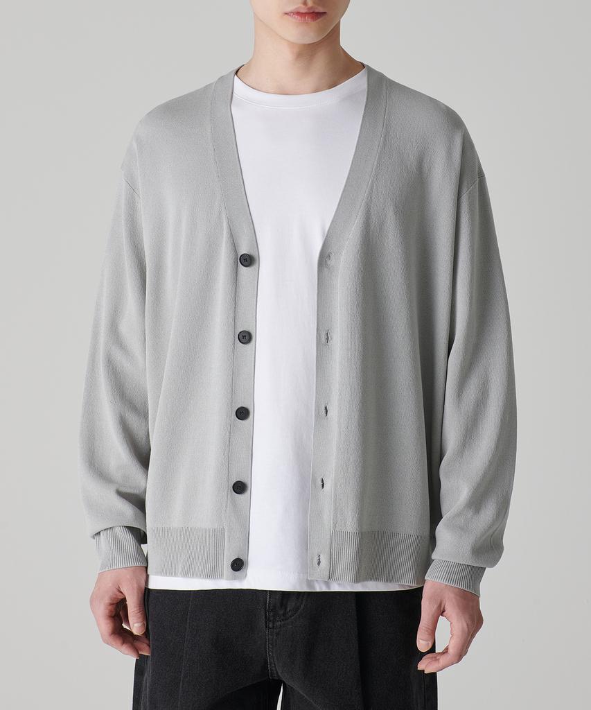 Musinsa Standard Cool Touch Essential Cardigan [Light Gray]