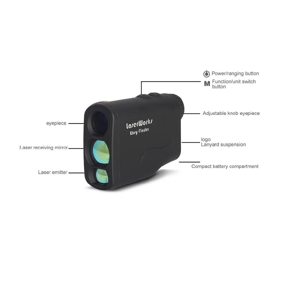 Waterproof Hunting Rangefinder 6X Magnification Flag-locking Range Finder Laser Distance Meter for Golf Sport with Flagpole