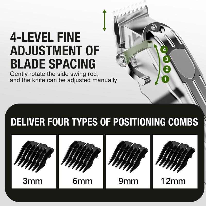 All metal blade male clipper, electric hair clipper, household electric hair clipper, hair salon, high-power pet clipper