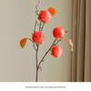 7-Head Artificial Persimmon Branch: Ruyi Flower Arrangement for Living Room Decoration