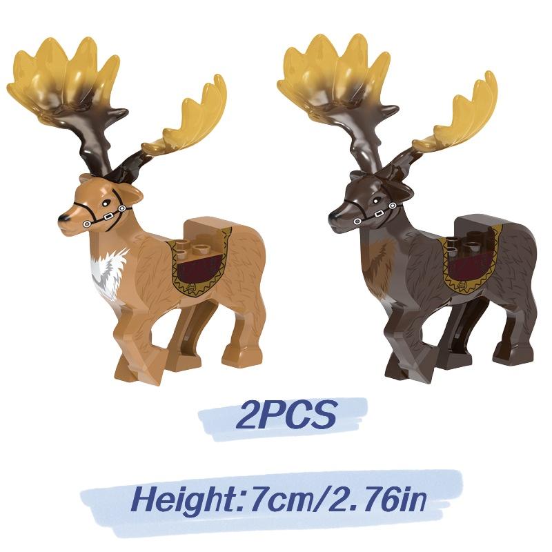 

Xh1751 Vintage Hobbit Large Antler Deer Xh1752 Rideable Building Blocks Figurine Set