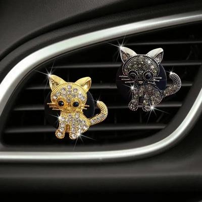 Auto Lufterfrischer Bär Pilot Lüftung Duft Niedliche Katze Edelstein Auto Lufterfrischer Lüftungsklammern Niedliche Cartoon Deko Autozubehör