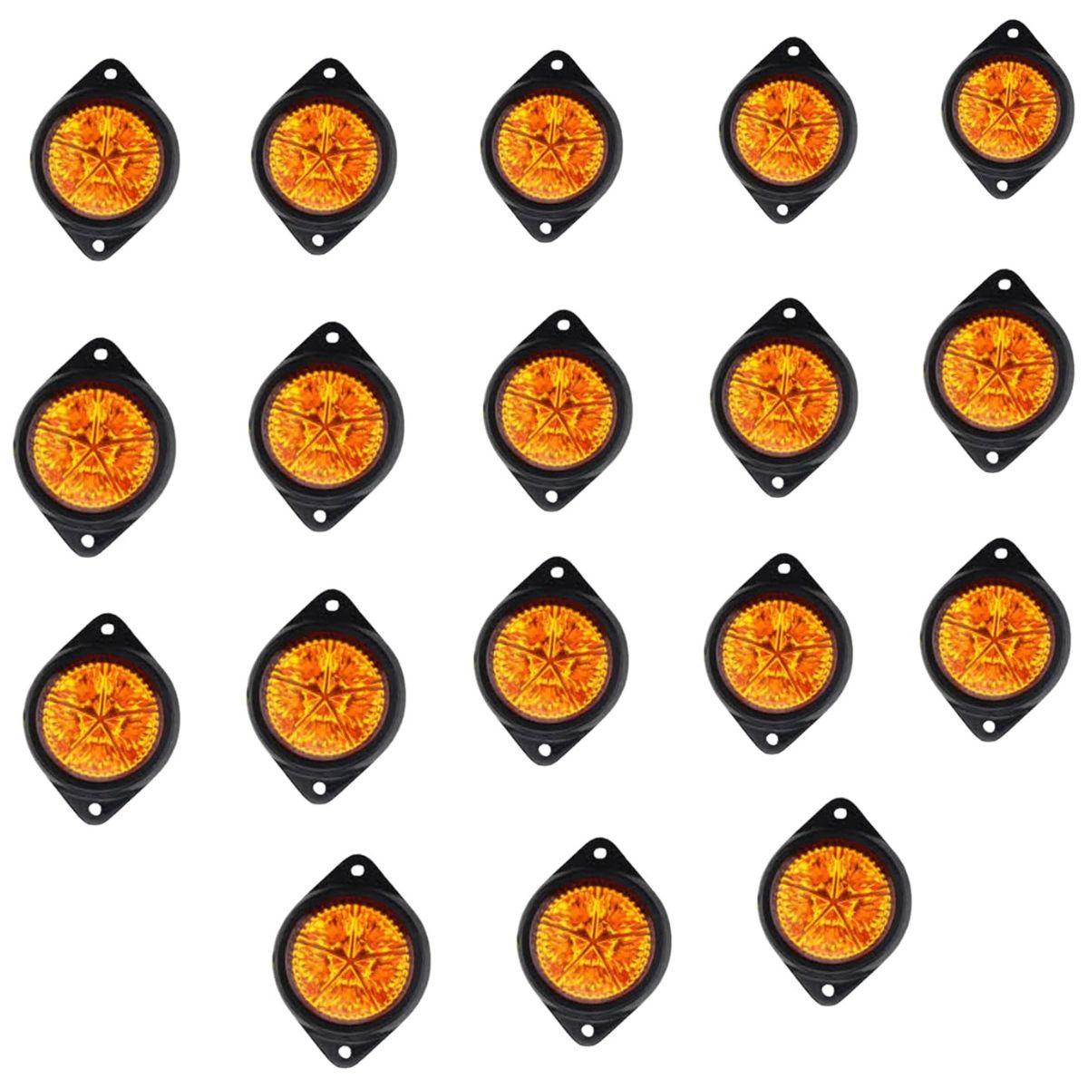 

18PCS LED marker lights 12V Waterproof Trailer Amber Universal Fit