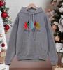 Merry Christmas Creative Tree Prints Men Hoodies Fleece Soft Hoody Hip Hop Fashion Streetwear Casual All-Match Unisex Pullovers