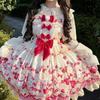 Lolita Lapin Mignon Fraise Style Doux Salopette Douce Polyvalente Lolita