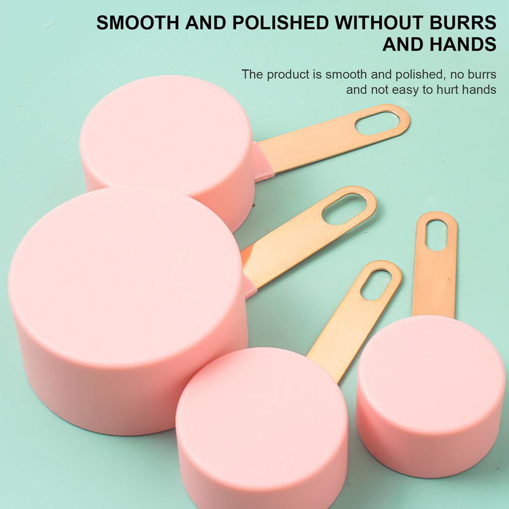 8Pieces Stainless Steel Measuring Cups Measuring Spoons Set Kitchen Measuring Tool Suitable for Baking and Cooking