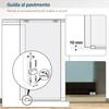Sliding Frosted Glass Door With Aluminum Rail For Bathroom Kitchen Study Glass 205cm