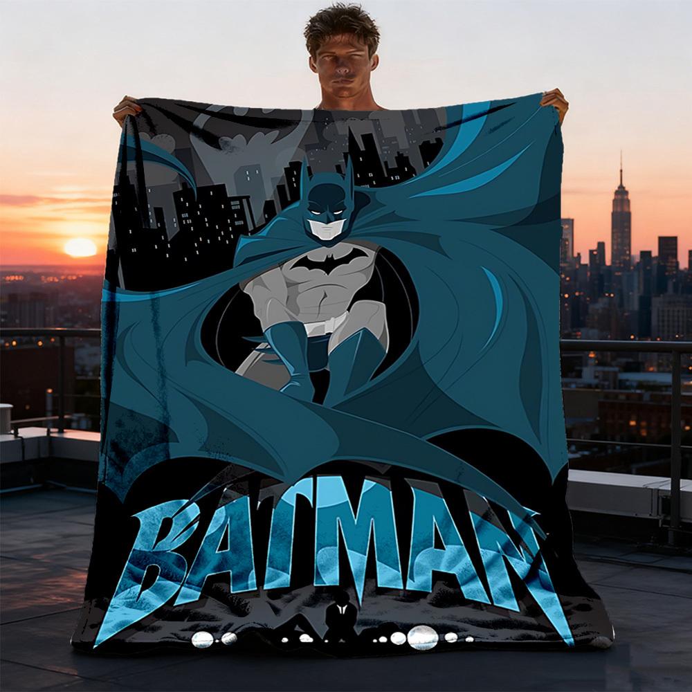 1pc Batman Outdoor Flannel Throw Blanket Soft, Lightweight & Warm